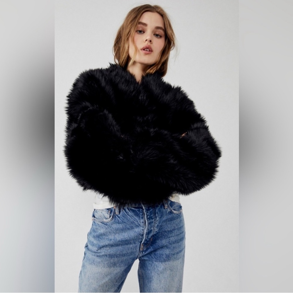 Free People Faux Fur Jacket